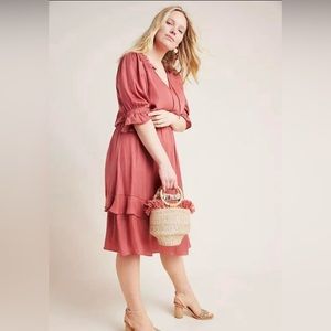 Anthropologie Terracotta Dress